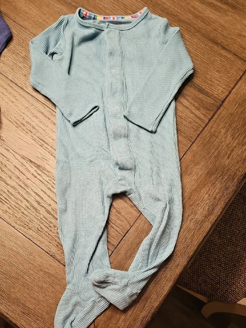 Magnetic Me- 2 Pack Kids One-Piece Footed Romper in Navy Blue and Light Teal